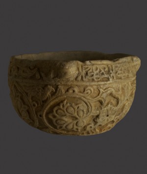 Mediterranean Byzantine Empire Marble Basin or Mortar