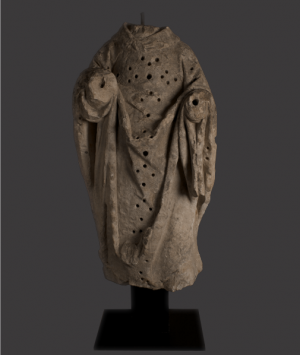 French Limestone Statue of a Saint