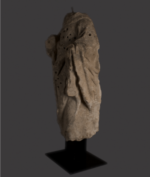 French Limestone Statue of a Saint