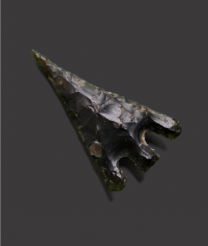 British Bronze Age Barbed-and-Tanged Flint Arrowhead