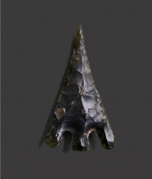 British Bronze Age Barbed-and-Tanged Flint Arrowhead